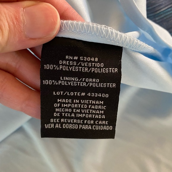 NWT Nightway Metallic Blue & Rose Gold Gown Size 12 - Picture 11 of 16